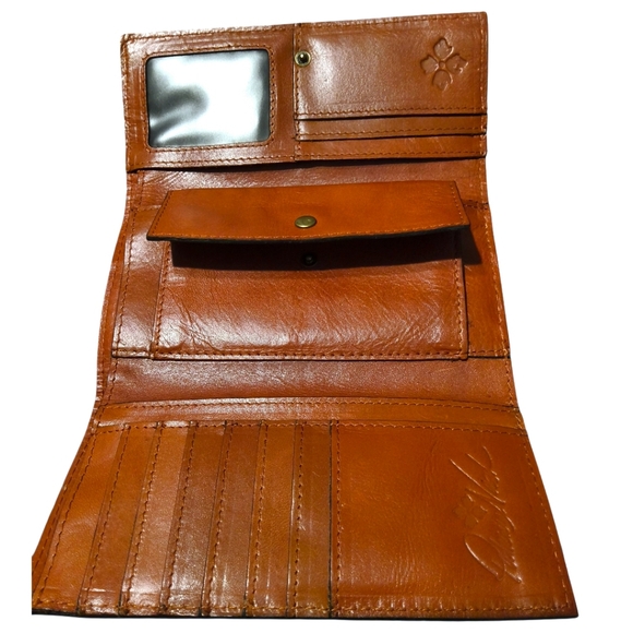 Patricia Nash Studded Coin Rivoli Wallet Clutch in Cognac Brown - Picture 5 of 12